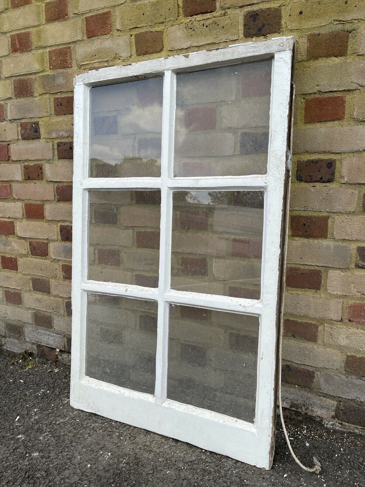 Reclaimed Old Georgian 6 Panel Wooden Window 1115mm Or 1080 x 695mm