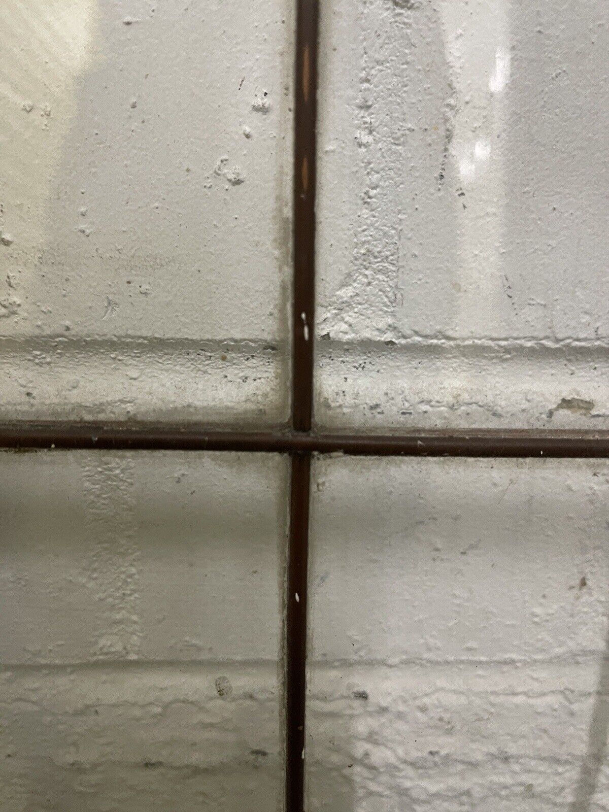 Pair Of Reclaimed Arts & Crafts Copper Window Glass Panes Panels 363mm x 255mm
