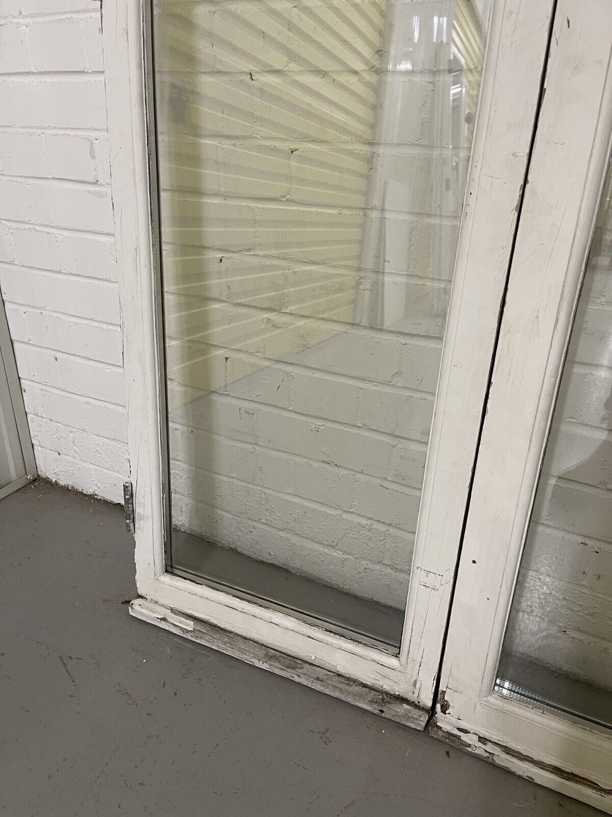 Reclaimed Old French Double Glazed Glass Wooden Double Doors 1719 x 985mm