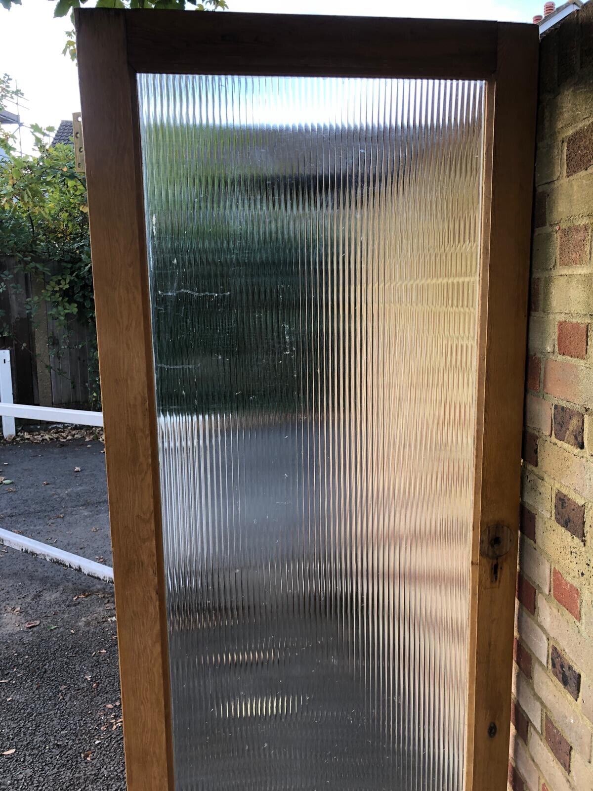 Reclaimed Reeded Glass Internal Or External Door 2030 x 820mm