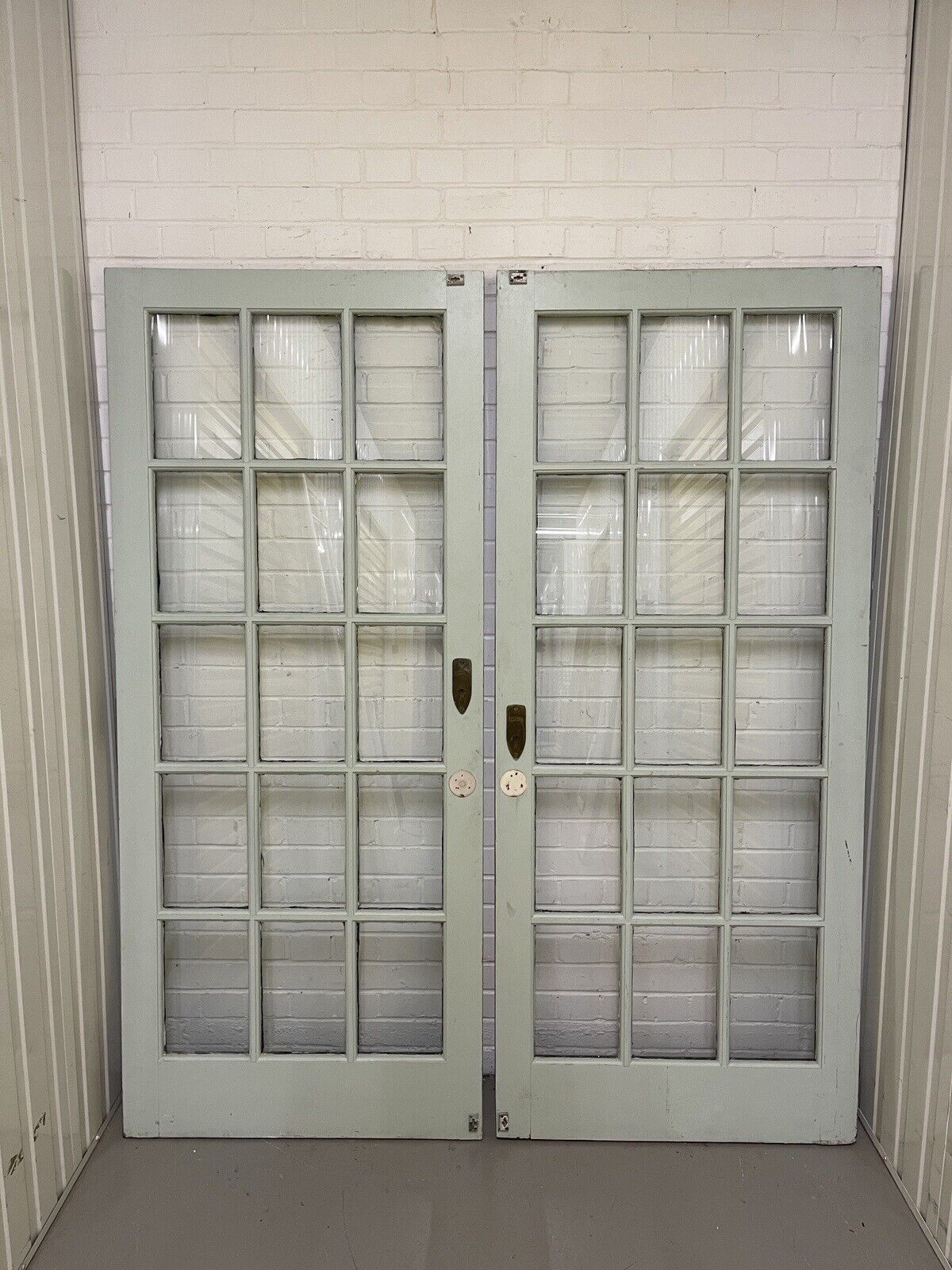 Pair Of Reclaimed Georgian Wooden Panel External Side Back Doors 1980 x 835mm