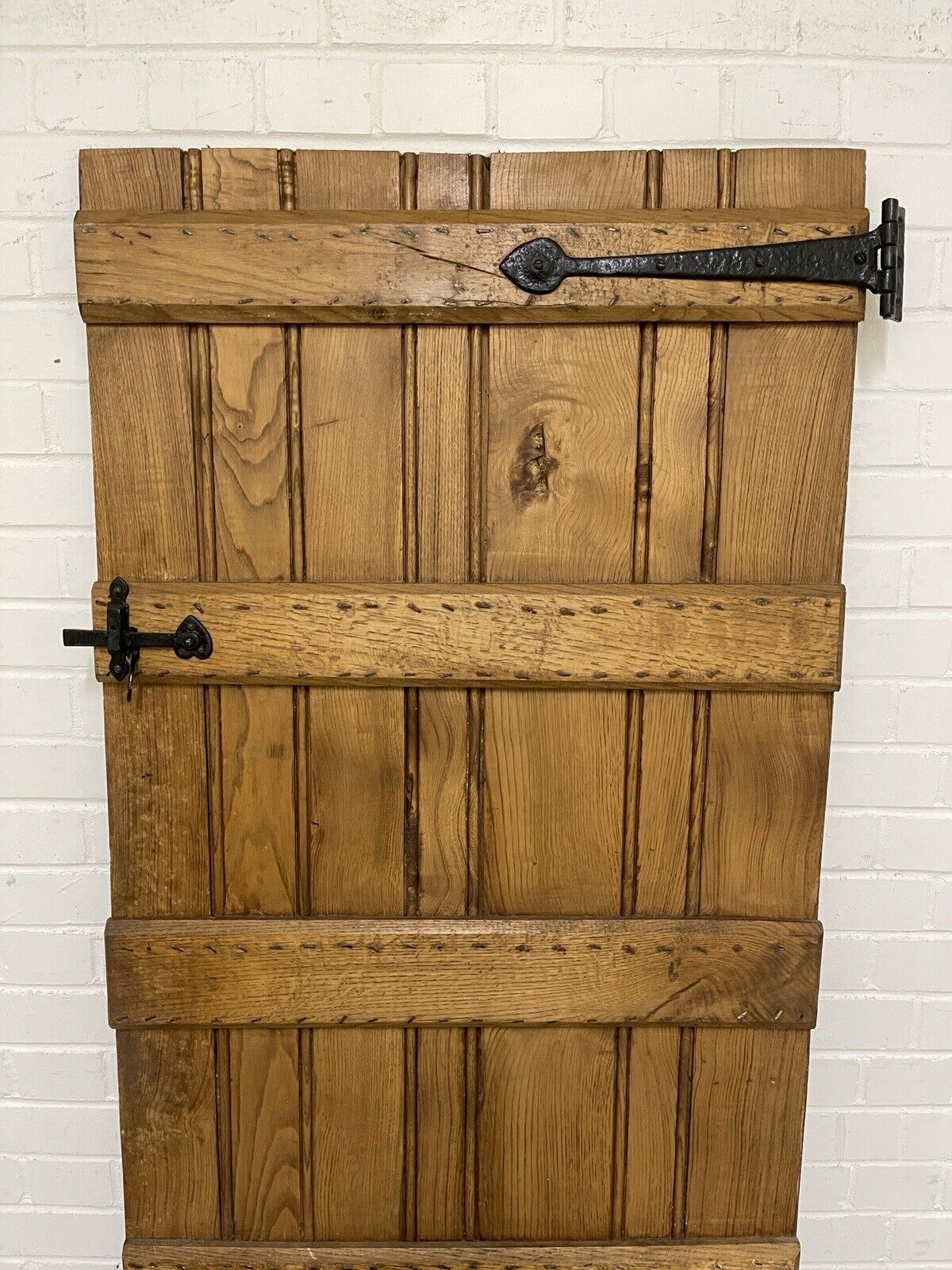 Reclaimed Oak Old Handmade Studded Ledge and Brace door 1830 x 752mm