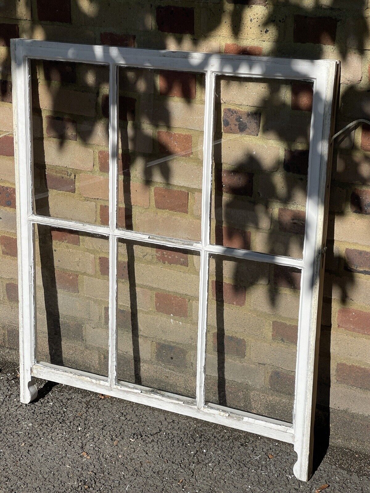 Reclaimed Old Georgian 6 Panel Wooden Window 900 x 945mm