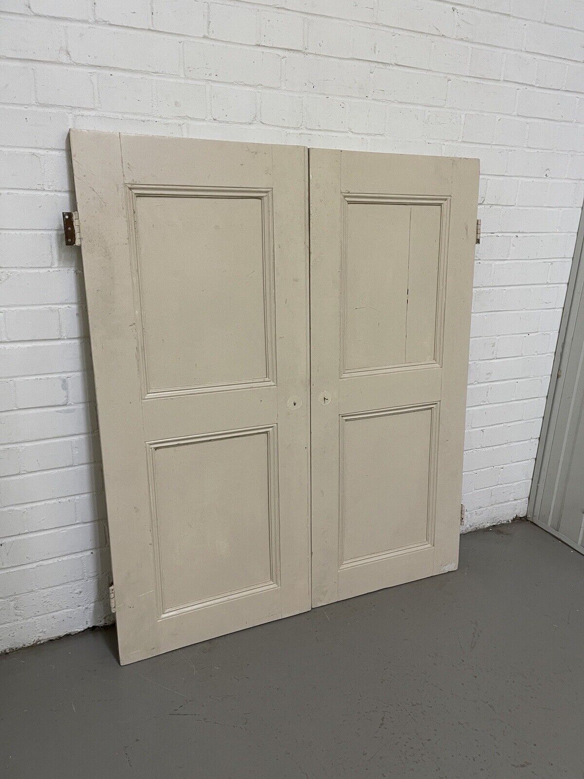Reclaimed Pine Victorian Alcove Cupboard Doors Inter-locking 1020 x 1195mm