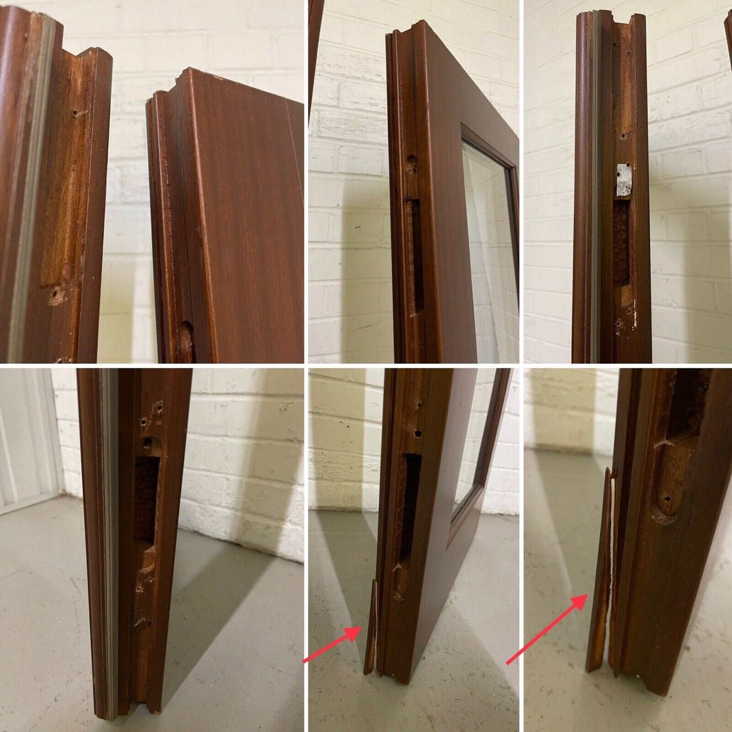 Reclaimed Old French Double Glazed Panel Wooden Double Doors 1975 x 1100mm