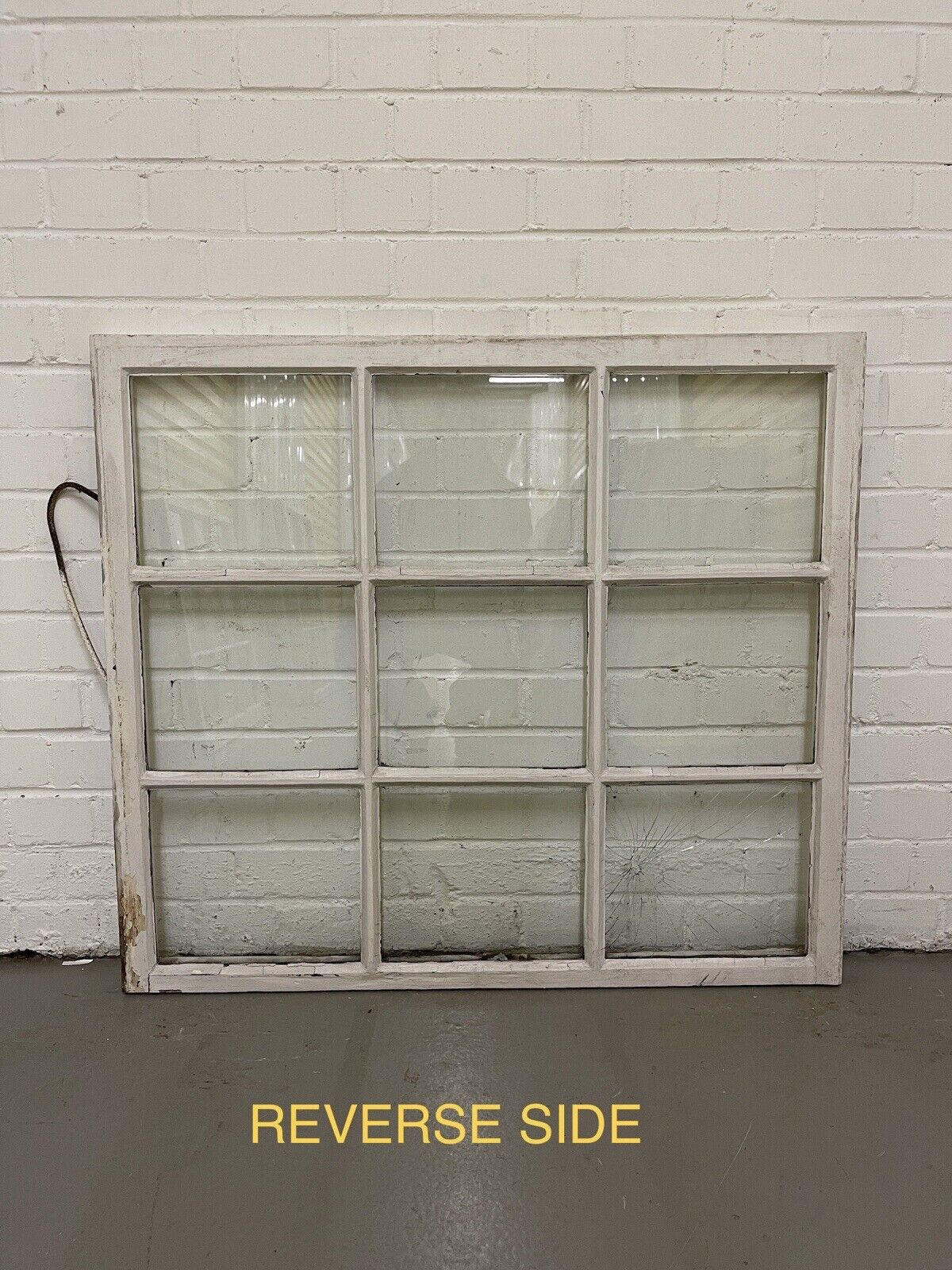 Reclaimed Old Georgian 9 Panel Wooden Window 910 x 807mm