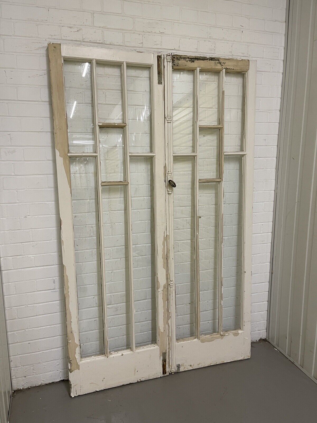 Reclaimed French Victorian Georgian Panel Wooden Double Doors 1967mm x 1220mm