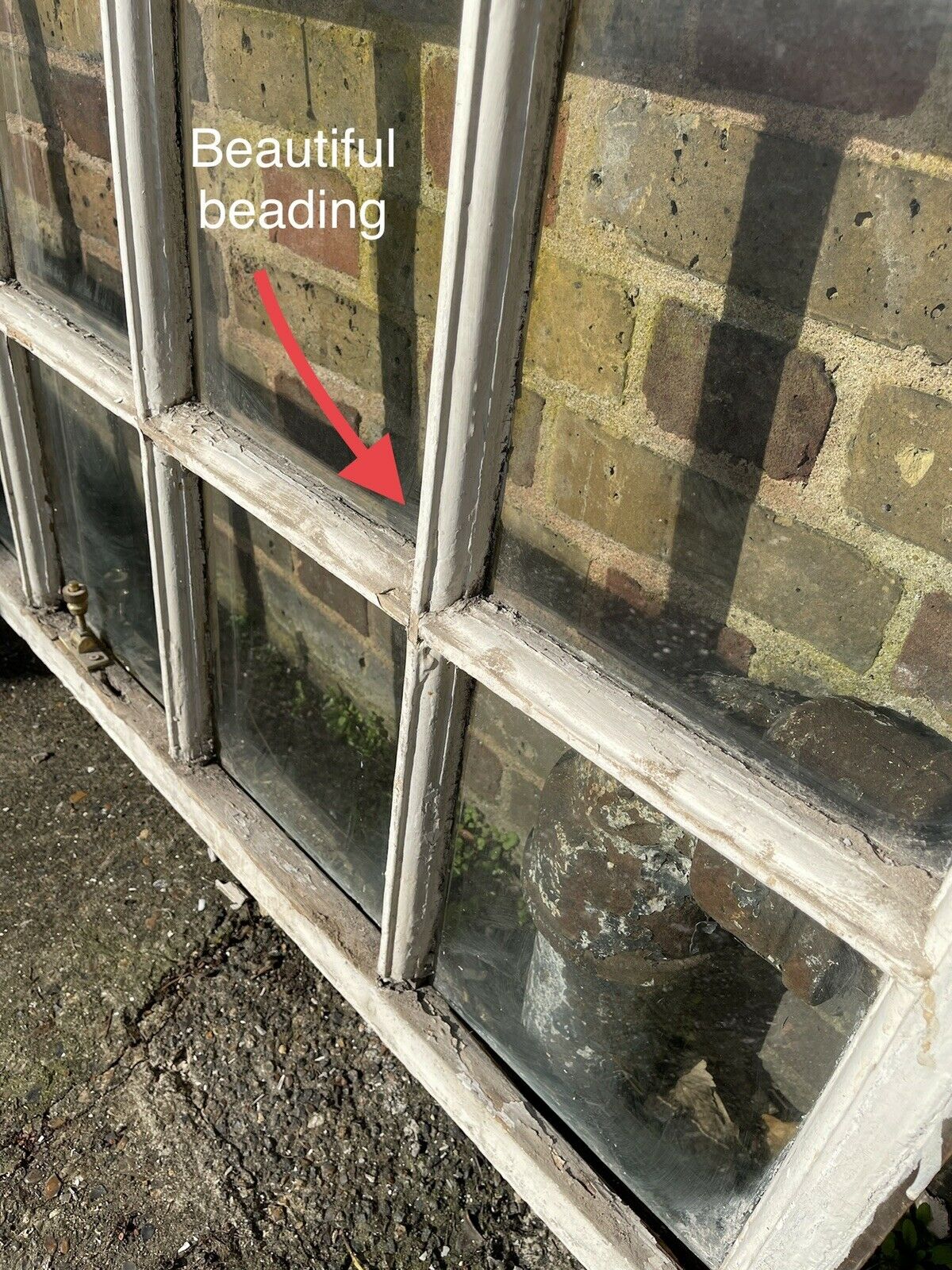 Large Reclaimed Old Georgian 10 Panel Wooden Sash Window