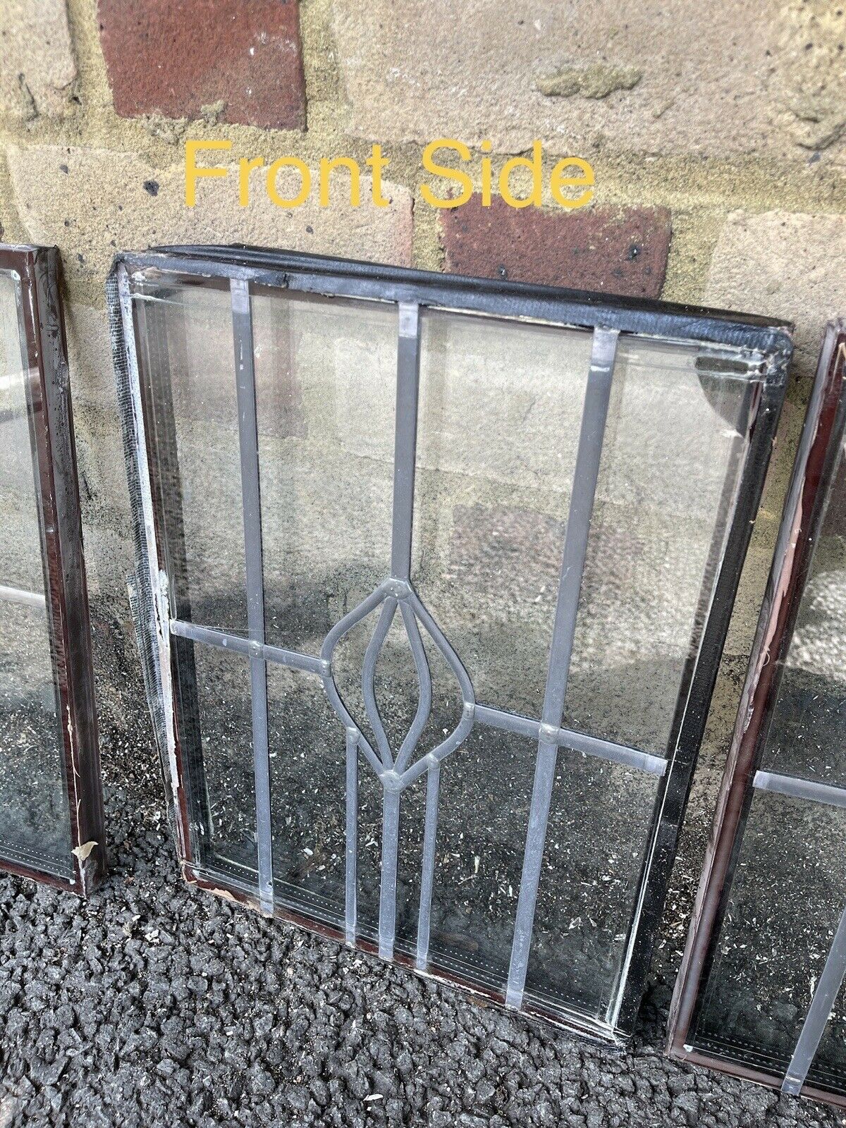 Job Lot Of Five Leaded Light Double Glazed Stained Glass Panes Panels