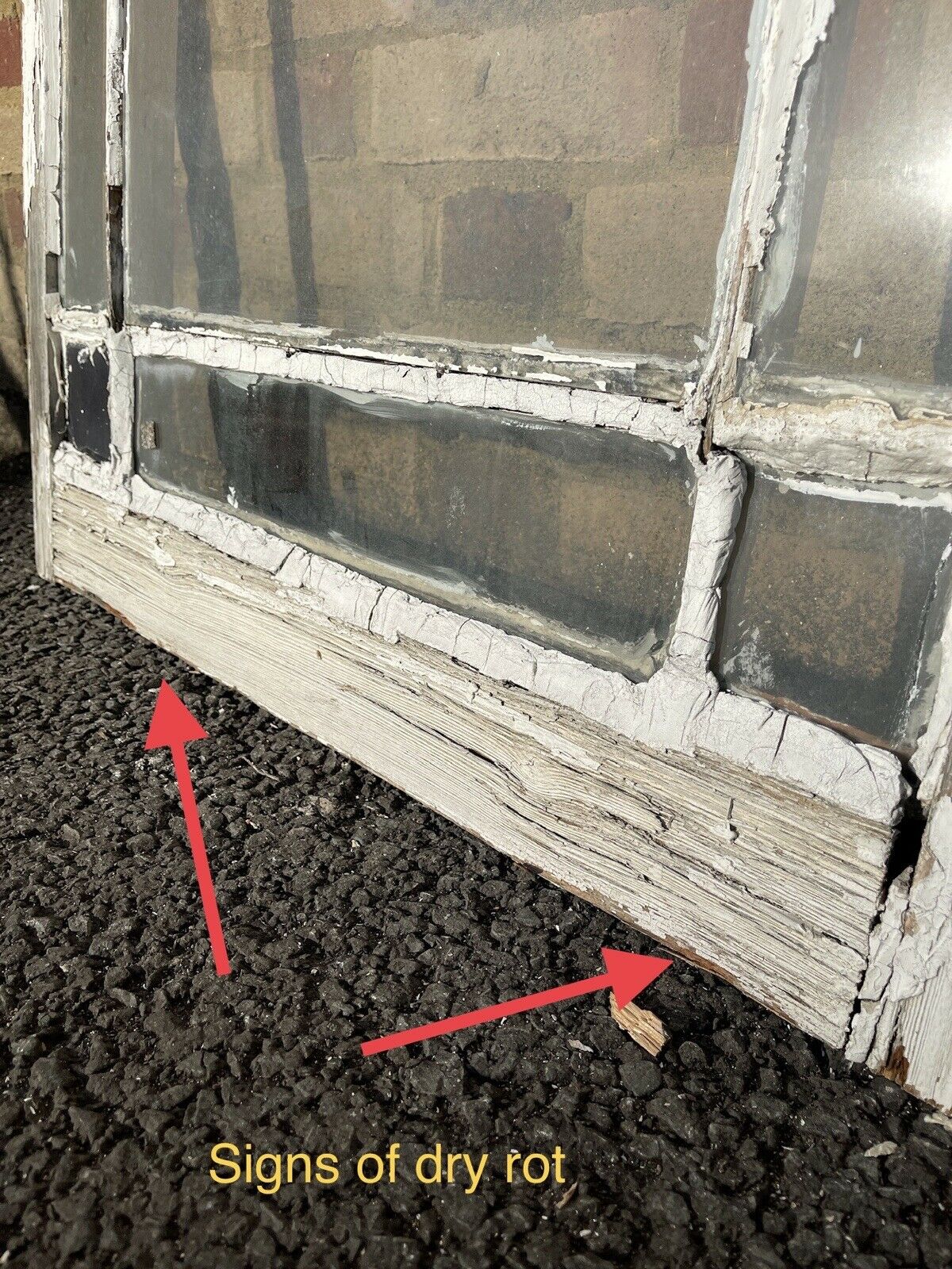 Reclaimed Old Edwardian 6 Panel Wooden Panel Sash Window