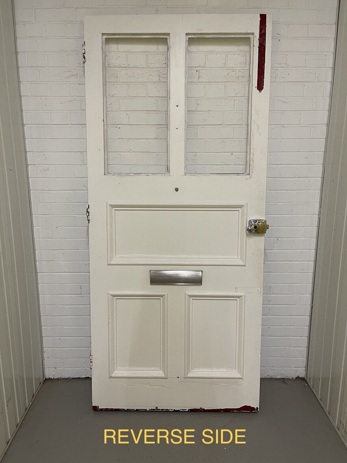 Reclaimed Victorian Edwardian Wooden Panel External Front Door 2050 x 1112mm