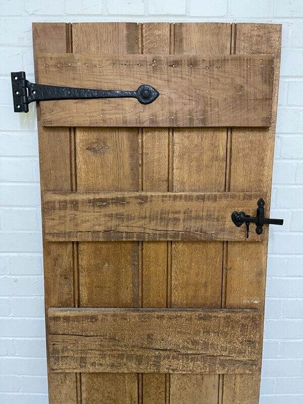 Reclaimed Oak Old Handmade Studded Ledge and Brace door 1830 x 680mm