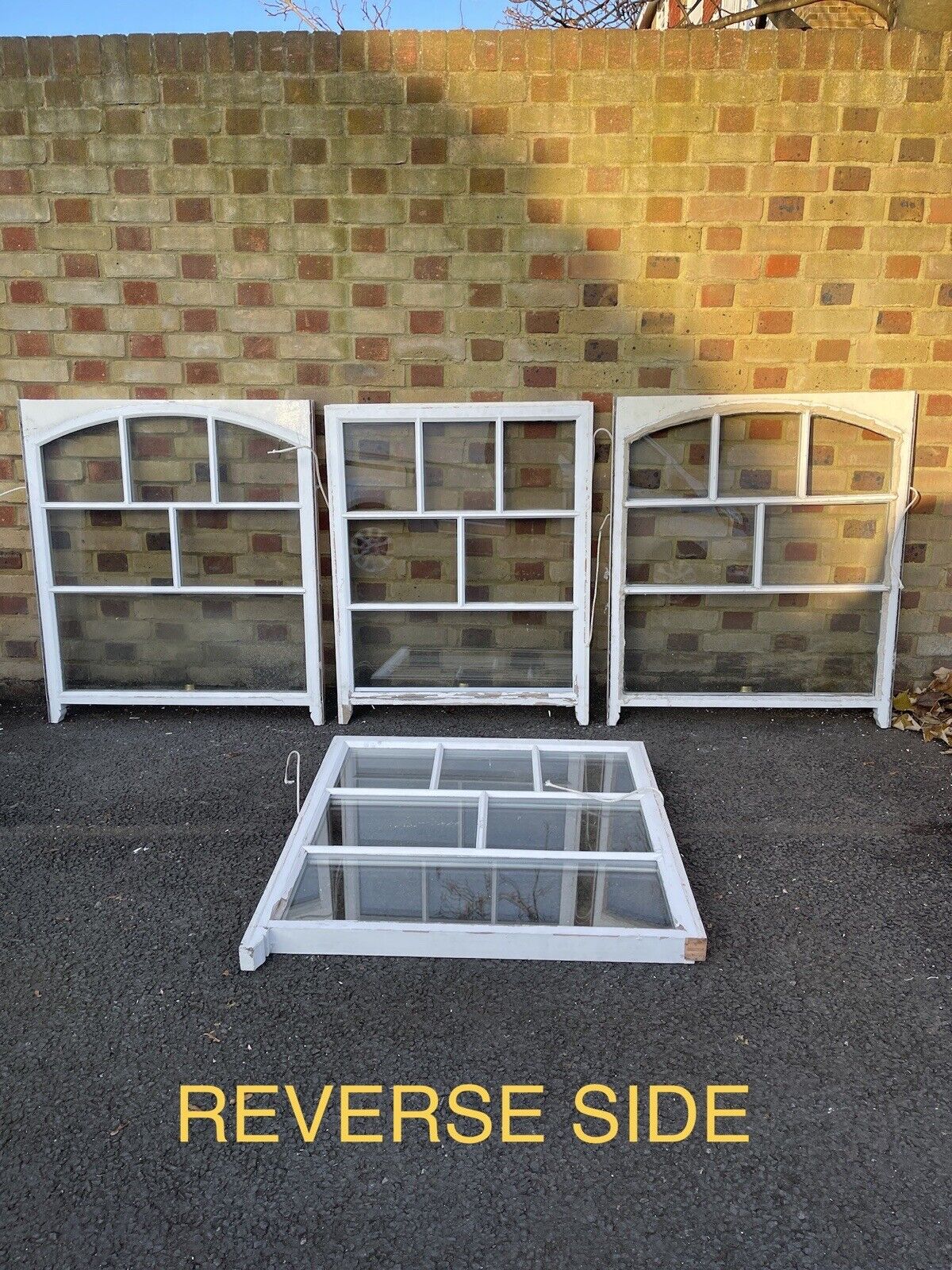 Job Lot Of Four Georgian Bar Double Glazed Matching Wooden Sash Windows