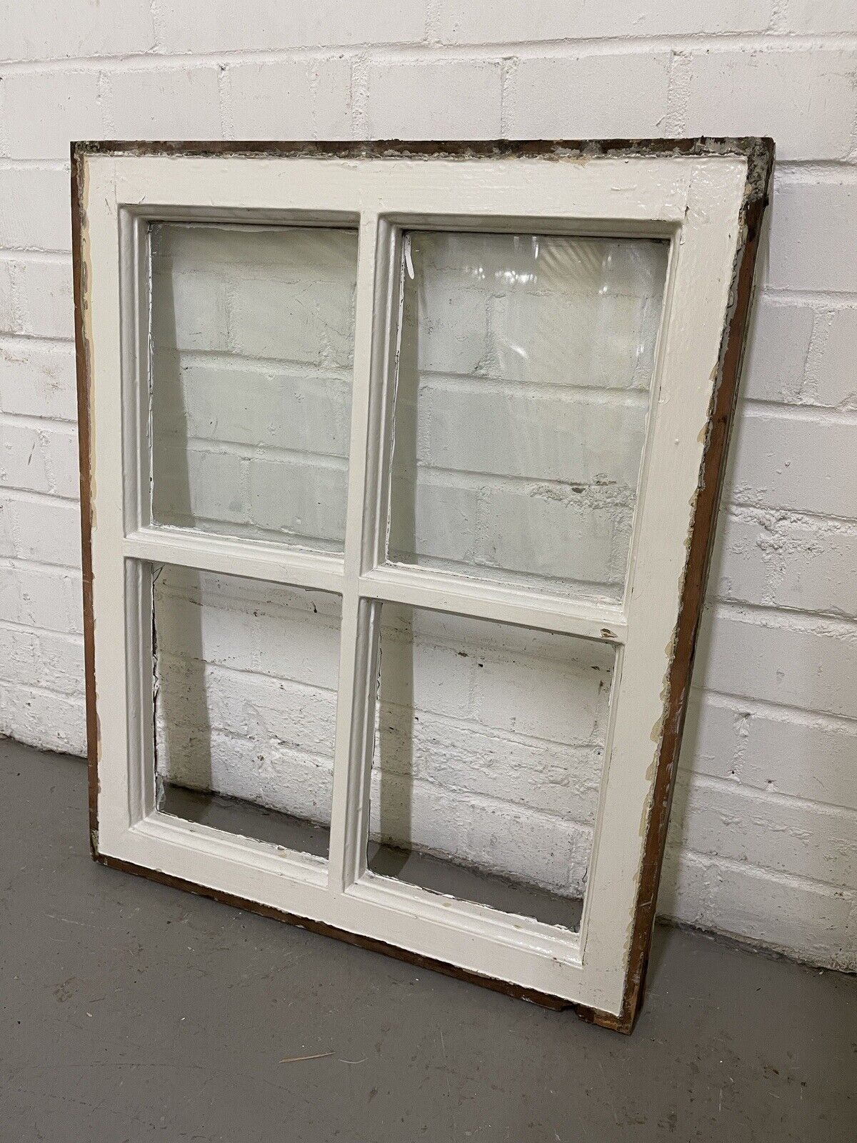 Reclaimed Old Georgian 4 Panel Wooden Window 520 x 640mm