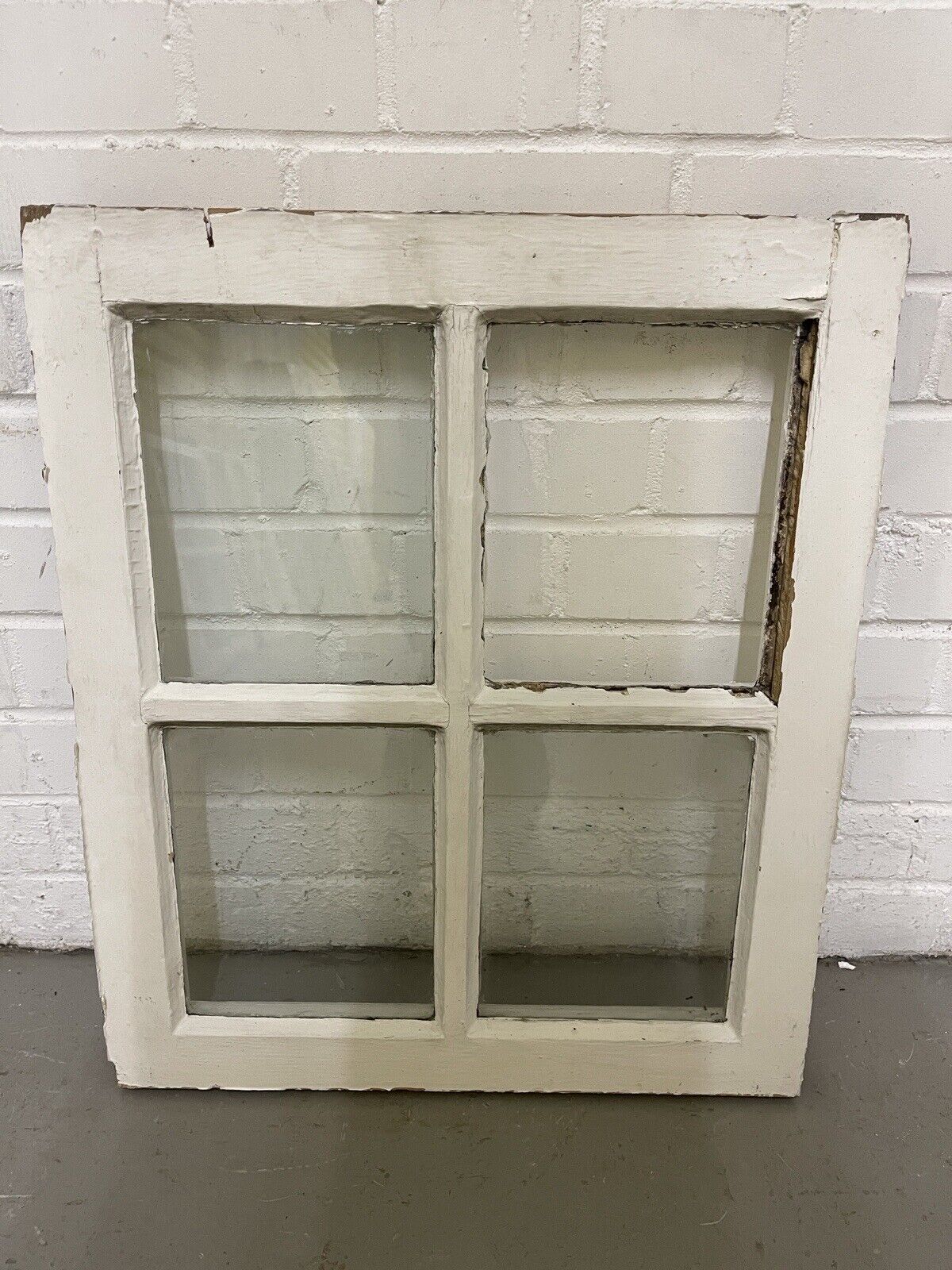 Reclaimed Old Georgian 4 Panel Wooden Window 495 x 585mm