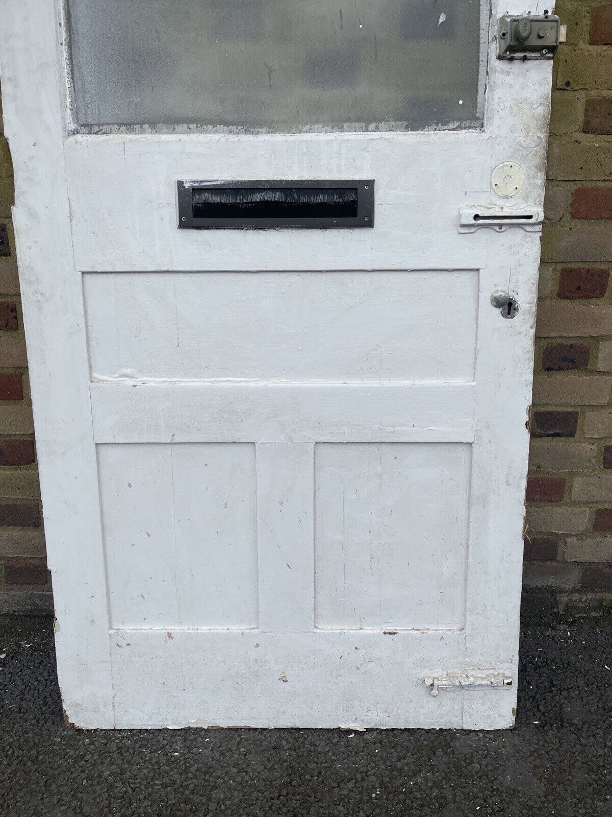 Reclaimed Victorian Edwardian Wooden Panel External Front Door 2125 x 910mm