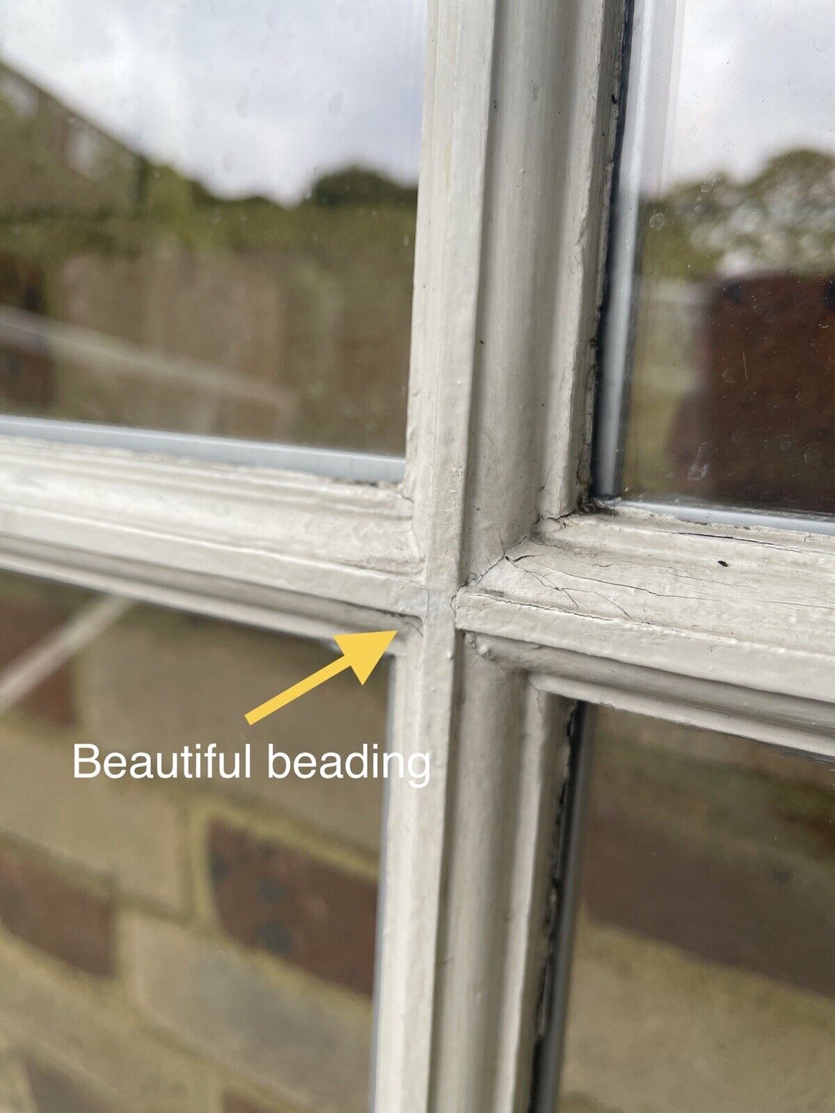 Large Reclaimed Double Glazed Georgian 6 Panel Wooden Window 1210 x 1530mm