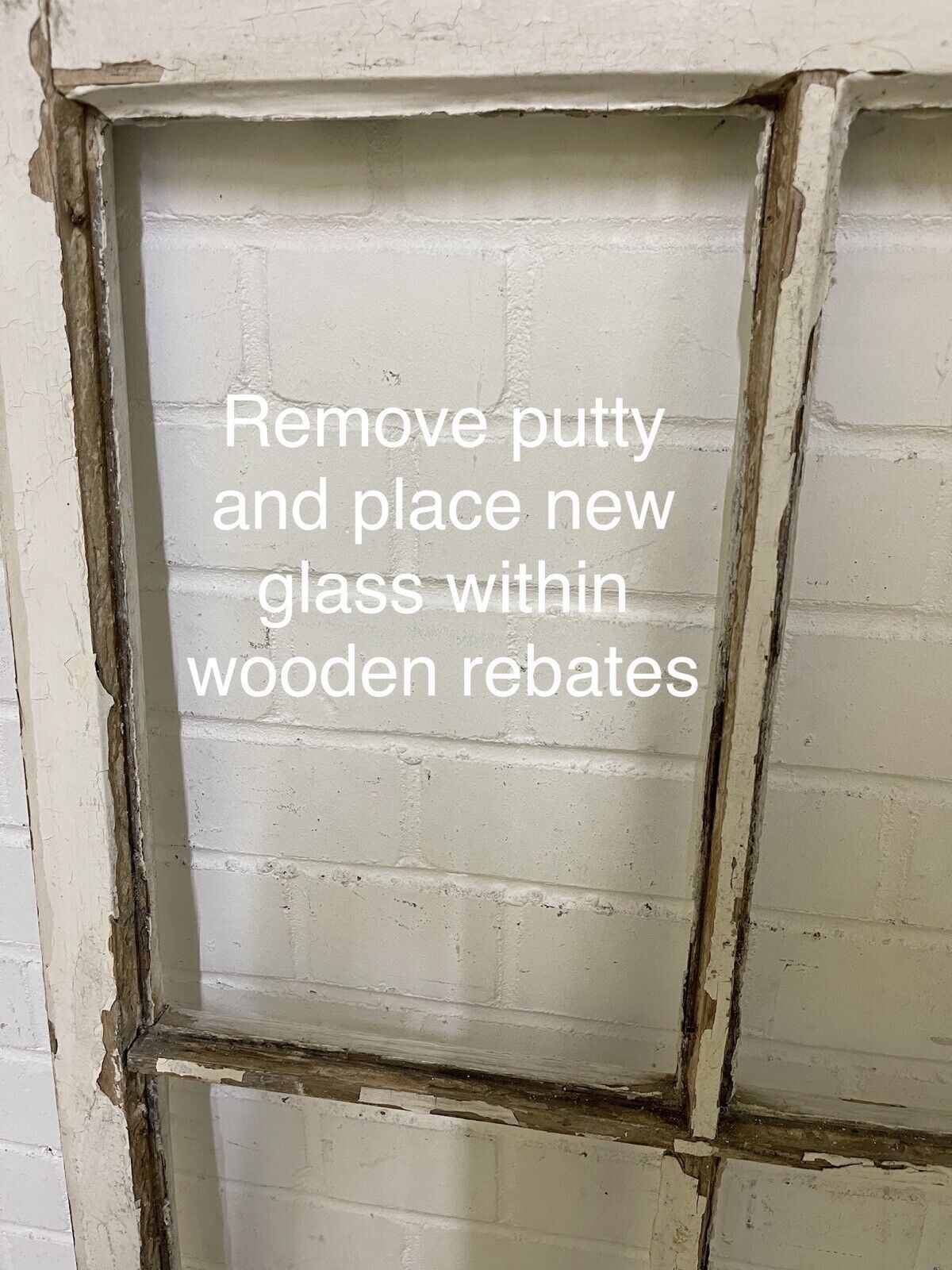 Reclaimed Georgian 6 Panel Wooden Window 610 x 1385mm