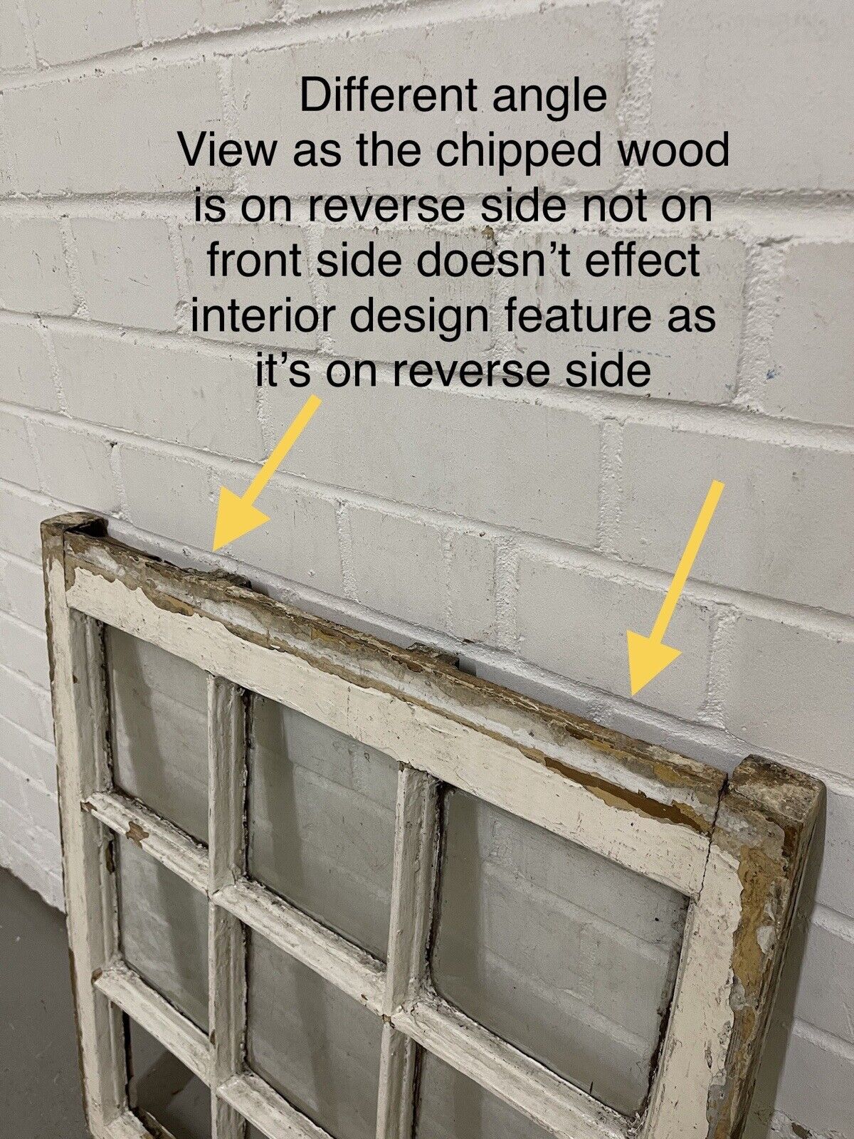 Reclaimed Old Georgian 9 Panel Wooden Window 570 x 630mm
