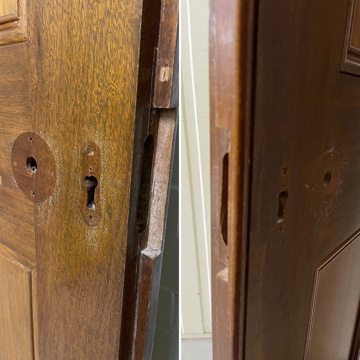 Reclaimed Large French Mahogany Wooden Double Doors Provenance Knightsbridge