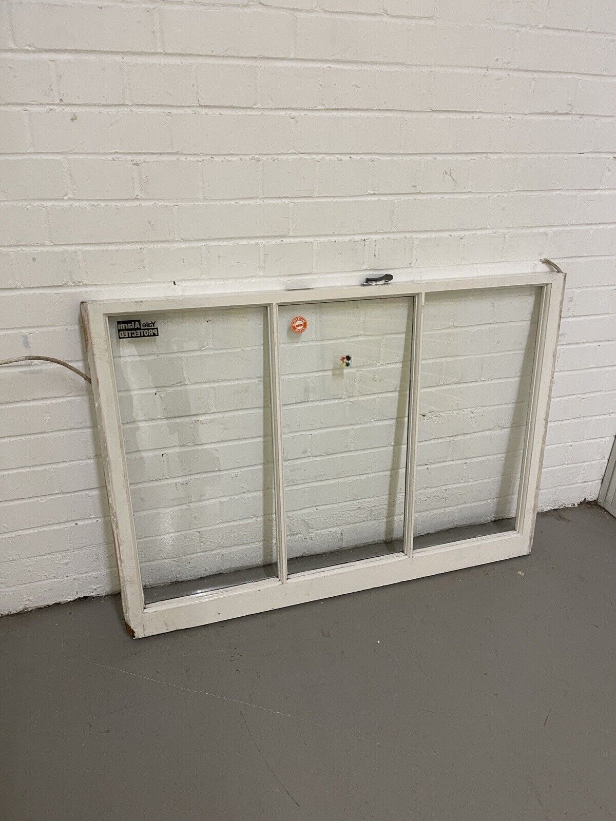 Pair Of Reclaimed Old Victorian Edwardian Three Wooden Panel Sash Windows