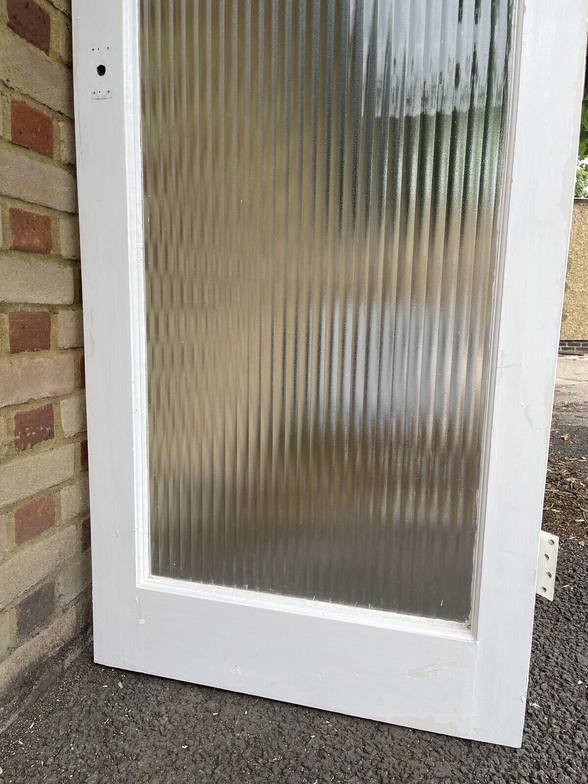 Reclaimed Reeded Glass Internal Or External Door 1960 x 775mm