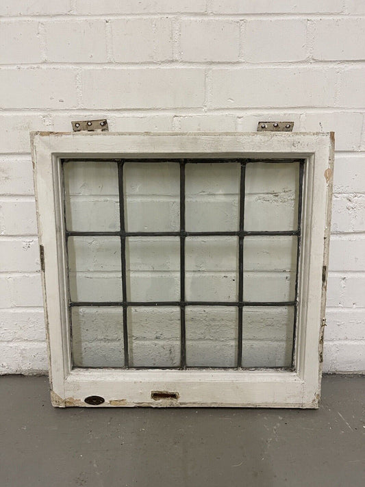 Reclaimed Leaded Light Panel Wooden Windows 505 x 515mm