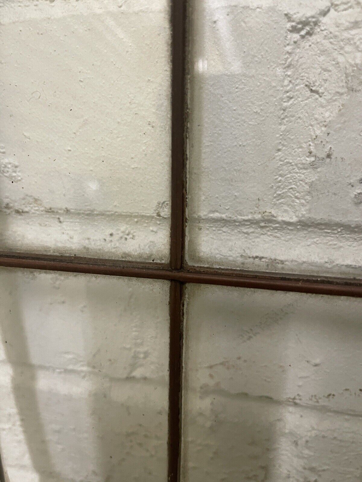 Pair Of Reclaimed Arts & Crafts Copper Window Glass Panes Panels 363mm x 255mm