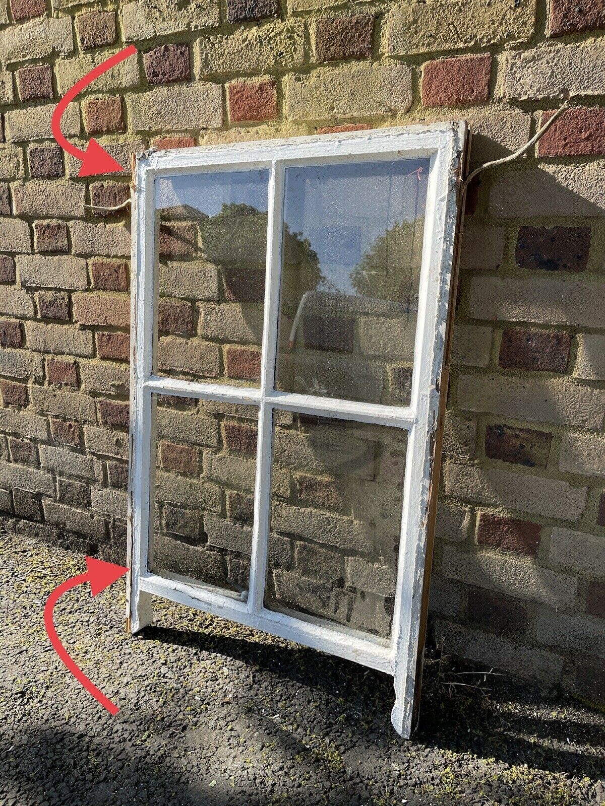 Reclaimed Old Georgian 4 Panel Wooden Window
