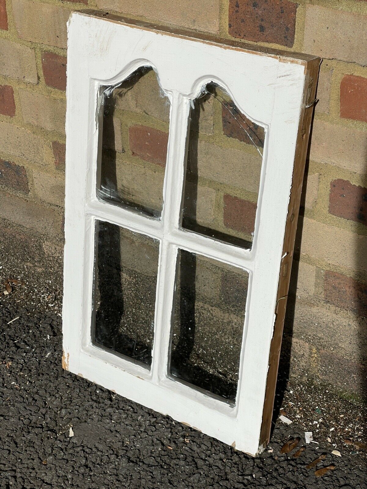 Reclaimed Old Edwardian Arch Sash Wooden Window 605 x 390mm