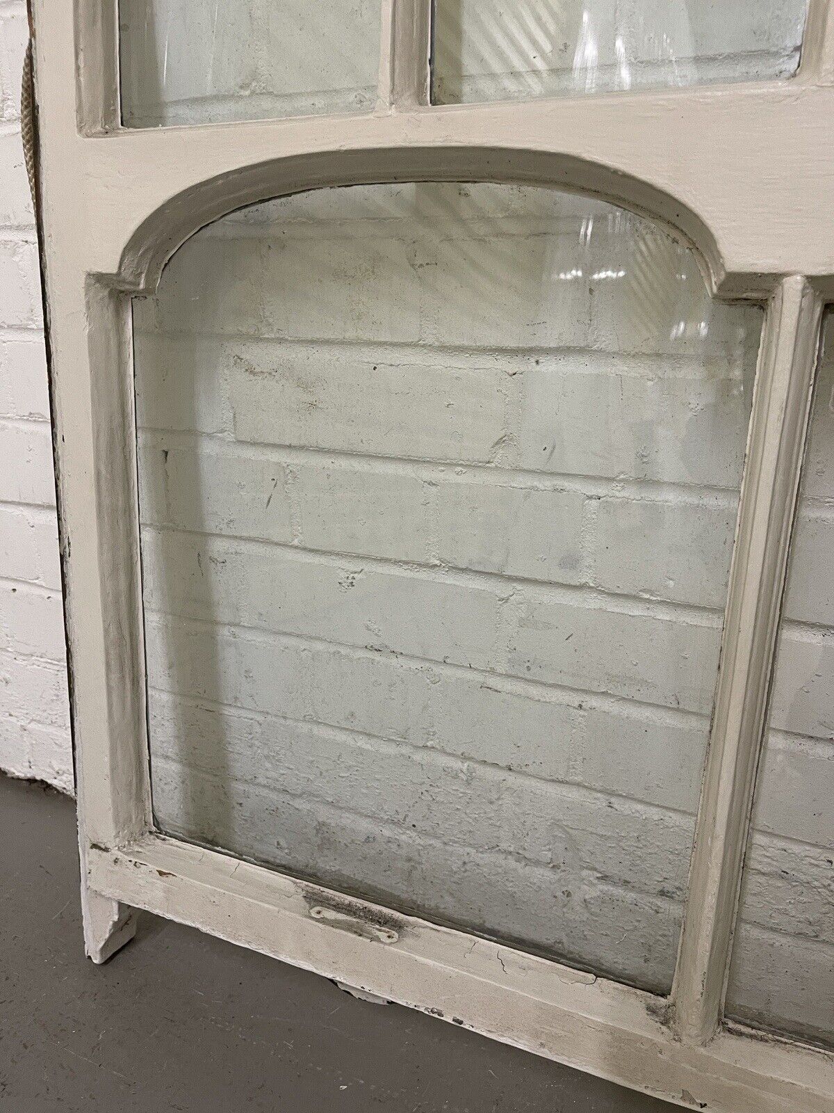 Pair Of Reclaimed Old Edwardian Arch Sash Wooden Windows 910 x 918 915 x 880mm