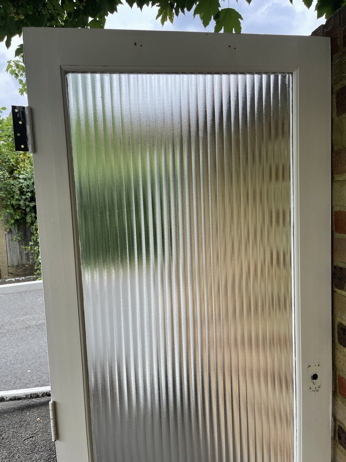 Reclaimed Reeded Glass Internal Or External Door 1960 x 775mm