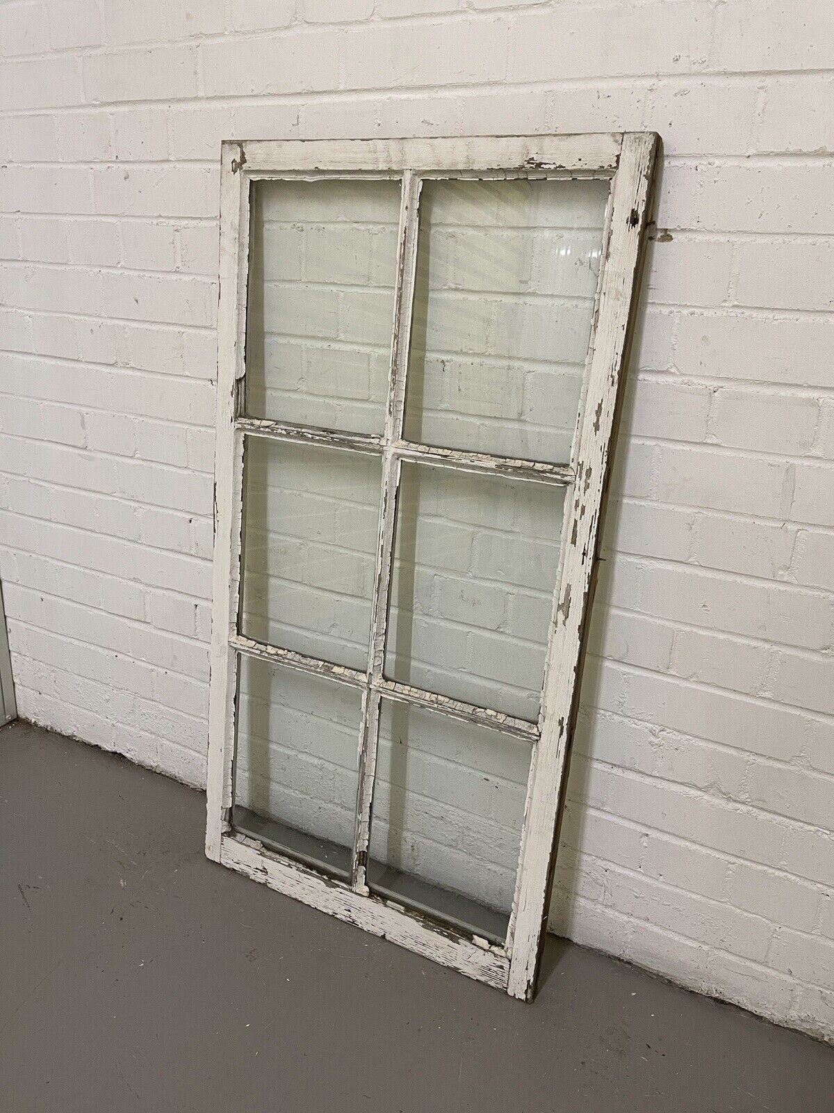 Reclaimed Old Georgian 6 Panel Wooden Window 580 x 1100mm