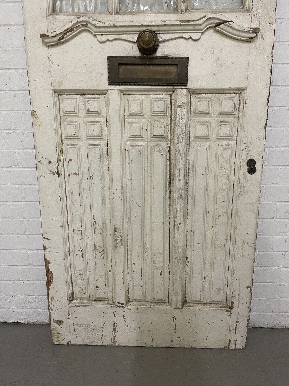 Reclaimed Old Art and Crafts Edwardian Victorian Wooden Front Door 2069 x 860mm