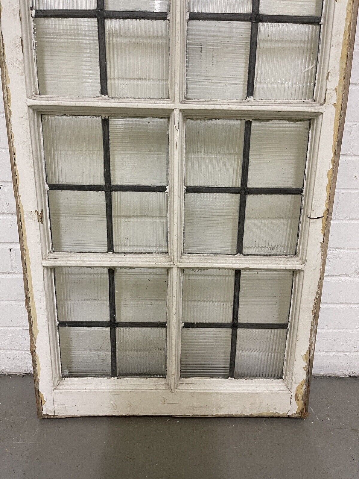 Reclaimed Leaded Light Panel Wooden Windows 1400 x 655mm