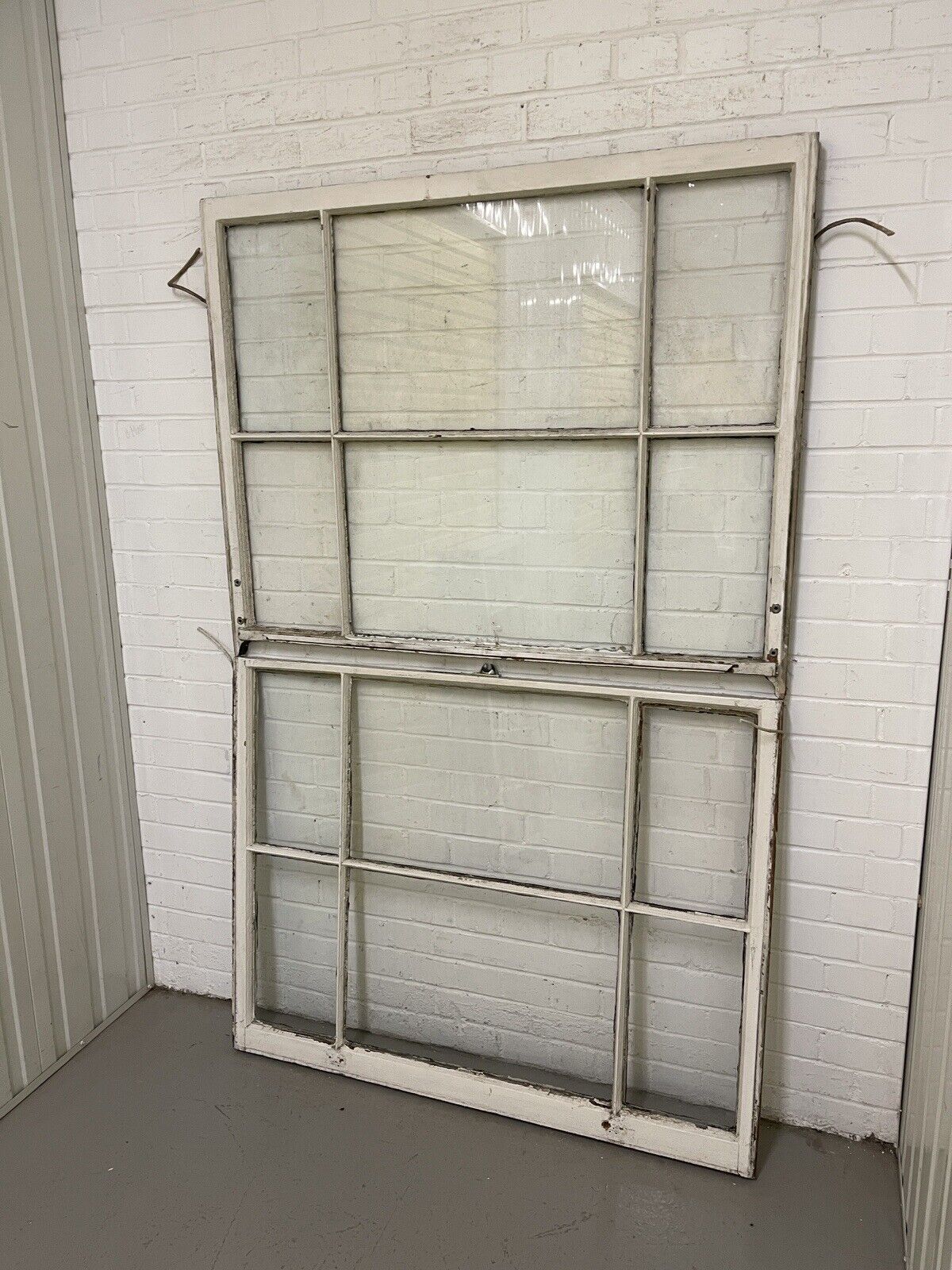 Pair Of Reclaimed Old Edwardian Sash Panel Wooden Window 955 x 1190 930 x 1190mm