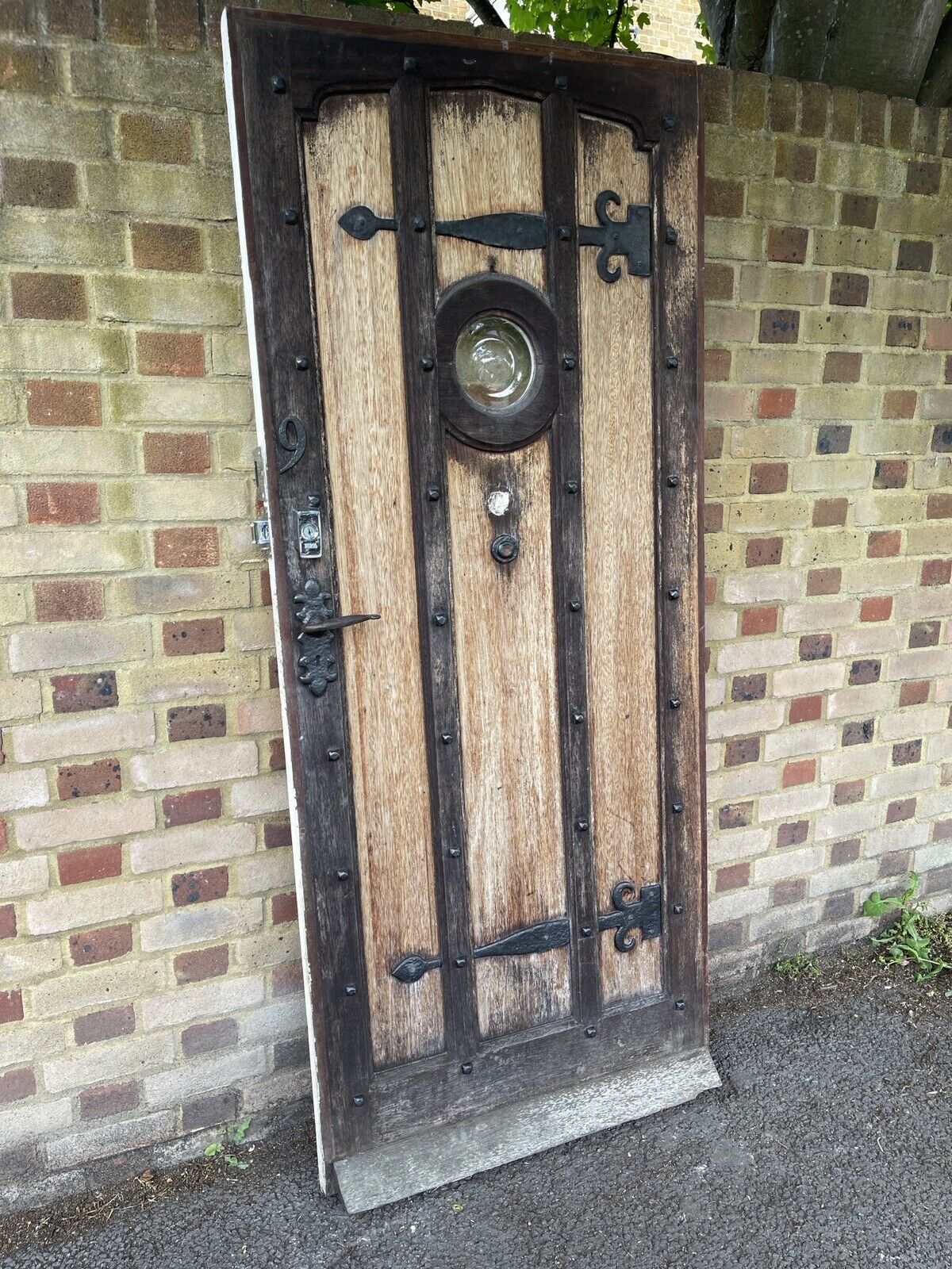 Reclaimed Oak Studded Wooden Front Door 1975 or 1960 x 835mm