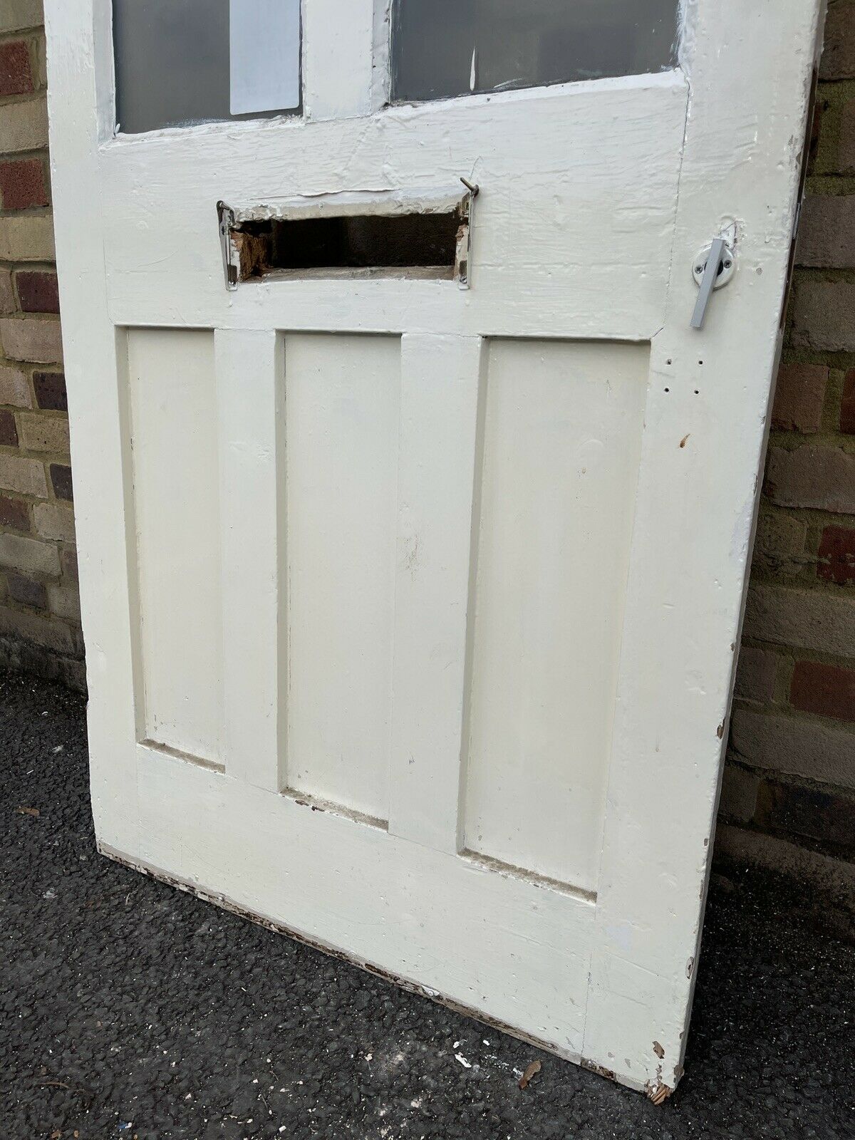 Reclaimed Old Edwardian Victorian Wooden Panel Front Door 2020mm x 815mm
