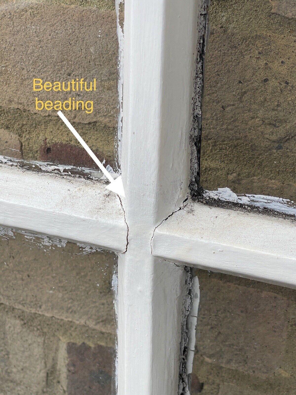 Reclaimed Old Georgian 4 Panel Wooden Window 840 x 640mm