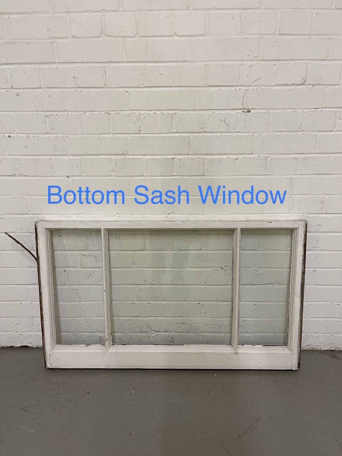 Pair Reclaimed Old Edwardian Three Wooden Panel Sash Windows 1025 x 568 x 600