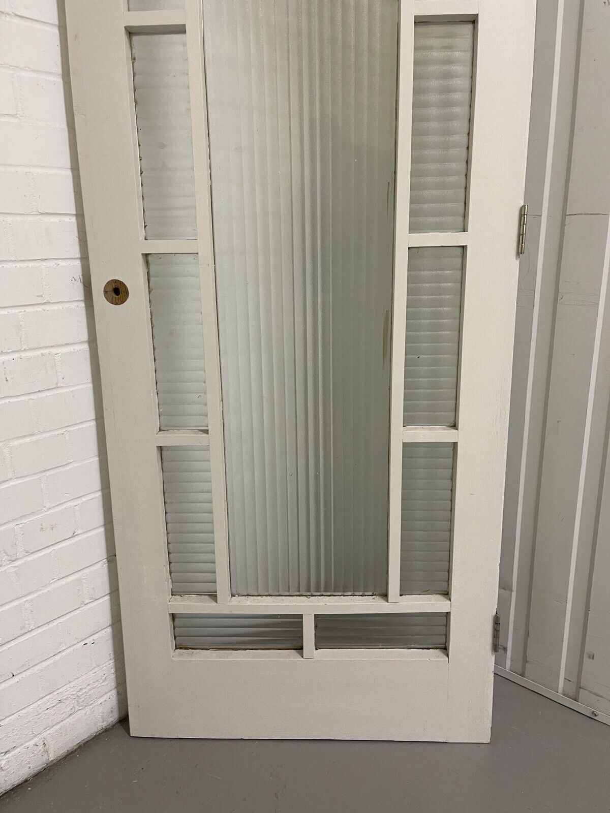 Art Deco Reeded Glass Internal Or External Door 1940 or 1946mm x 760mm