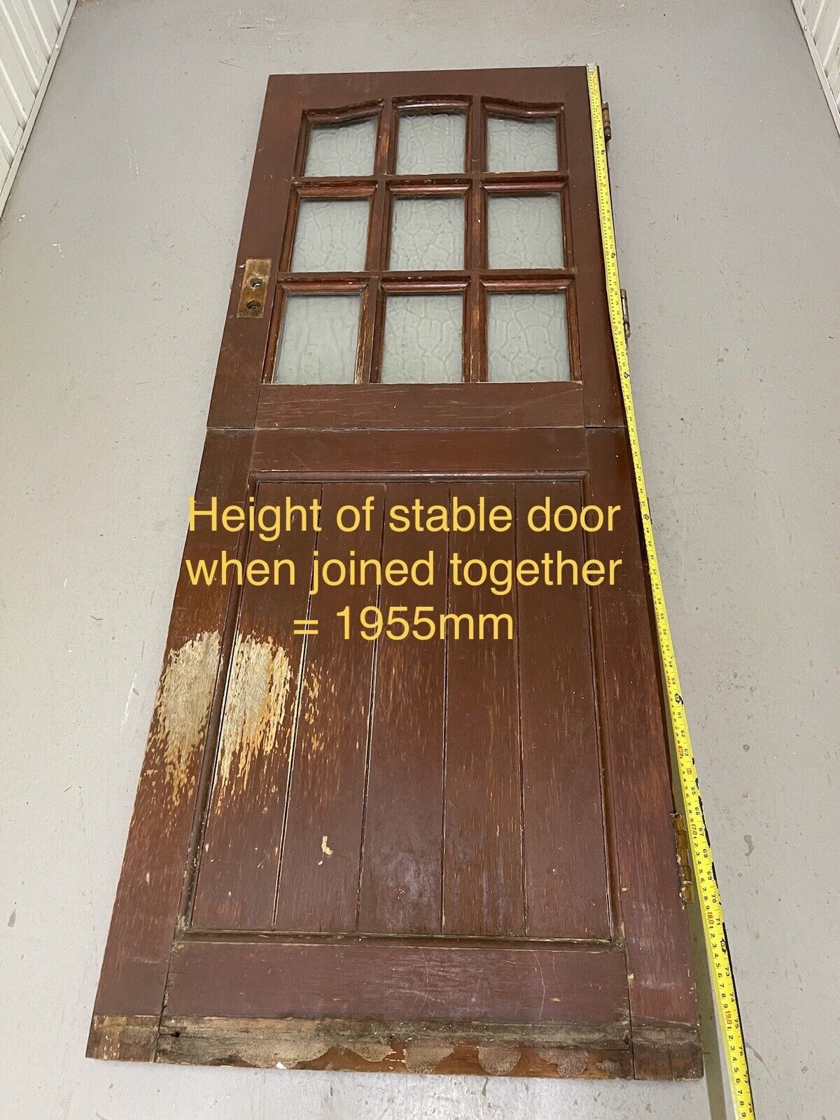 Solid Hardwood External Glass panel Stable Door 1955 X 748mm