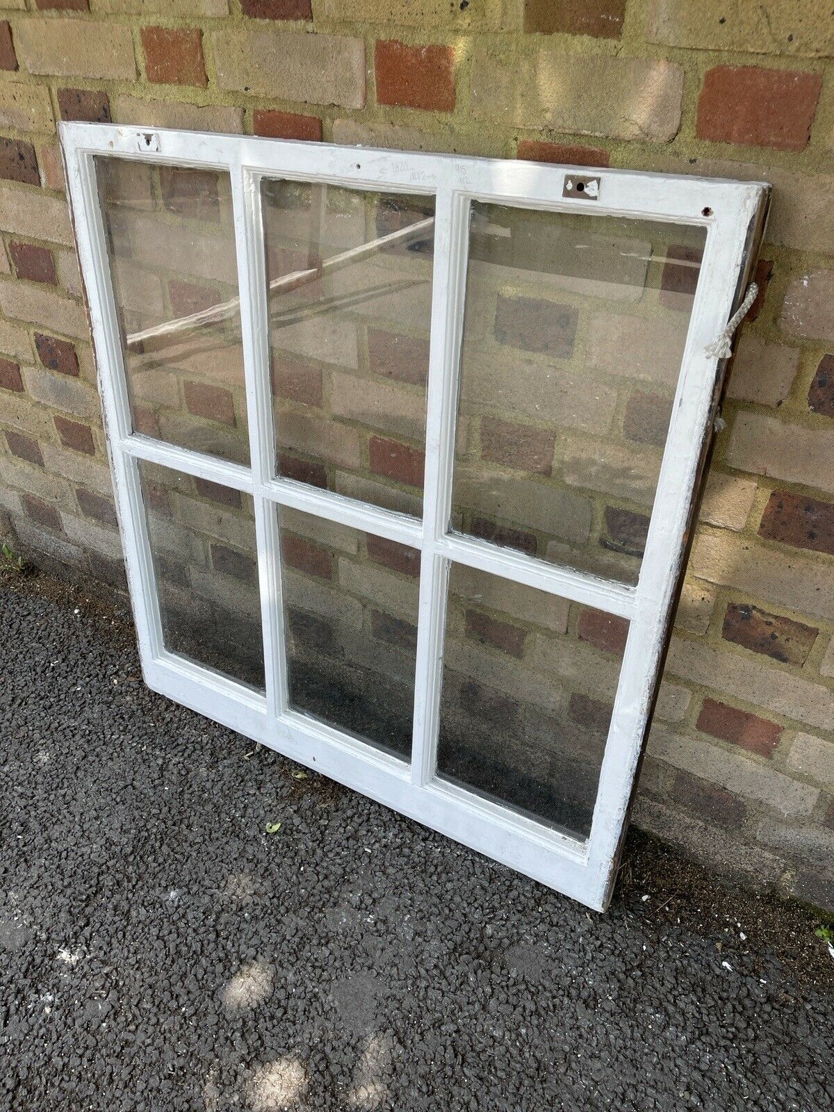 Reclaimed Old Georgian 6 Panel Wooden Window 950 x 912mm