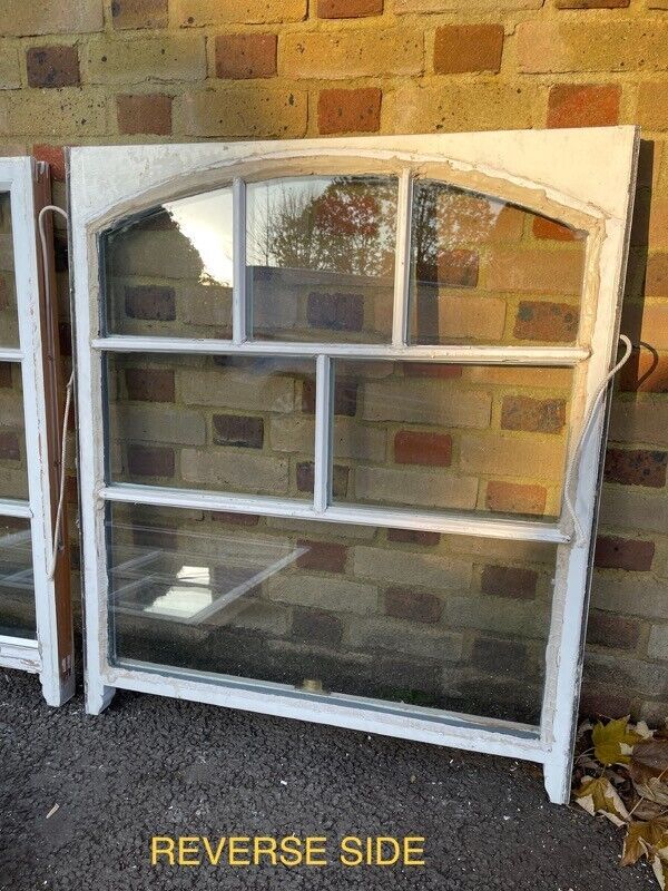 Job Lot Of Four Georgian Bar Double Glazed Matching Wooden Sash Windows
