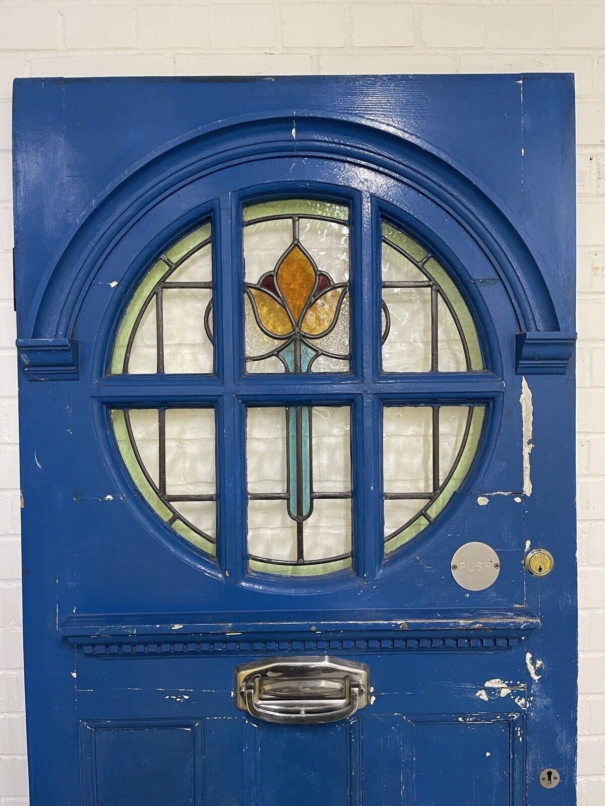 Reclaimed Victorian Georgian Edwardian Wooden Panel Front Door 2080mm x 860mm
