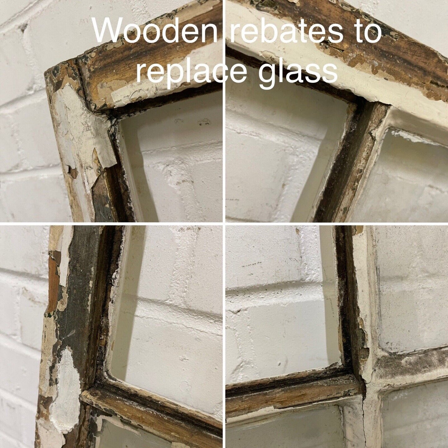 Reclaimed Old Georgian 9 Panel Wooden Window 570 x 630mm