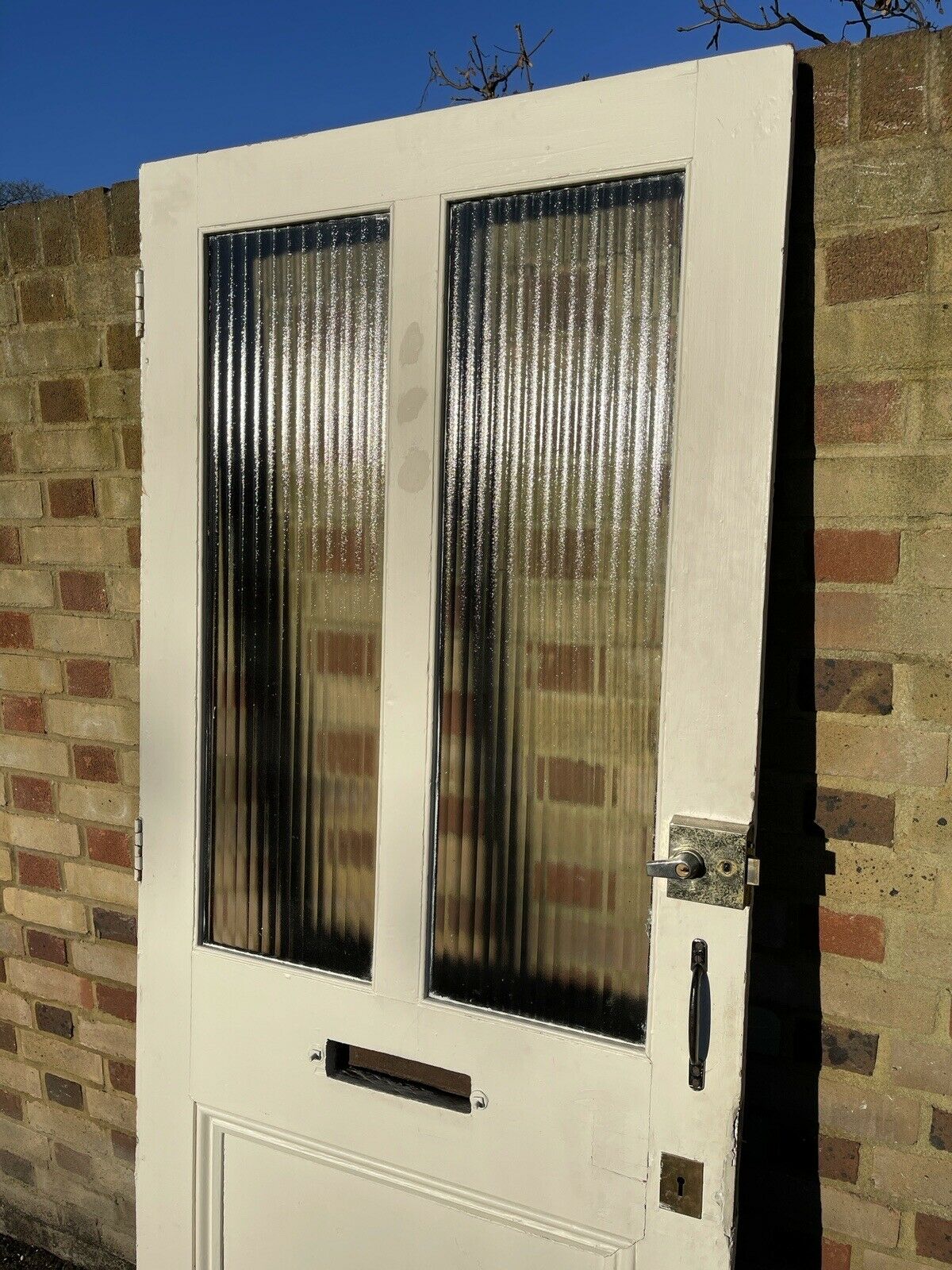 Reclaimed Victorian Edwardian Wooden Panel External Front Door 2030 x 865mm