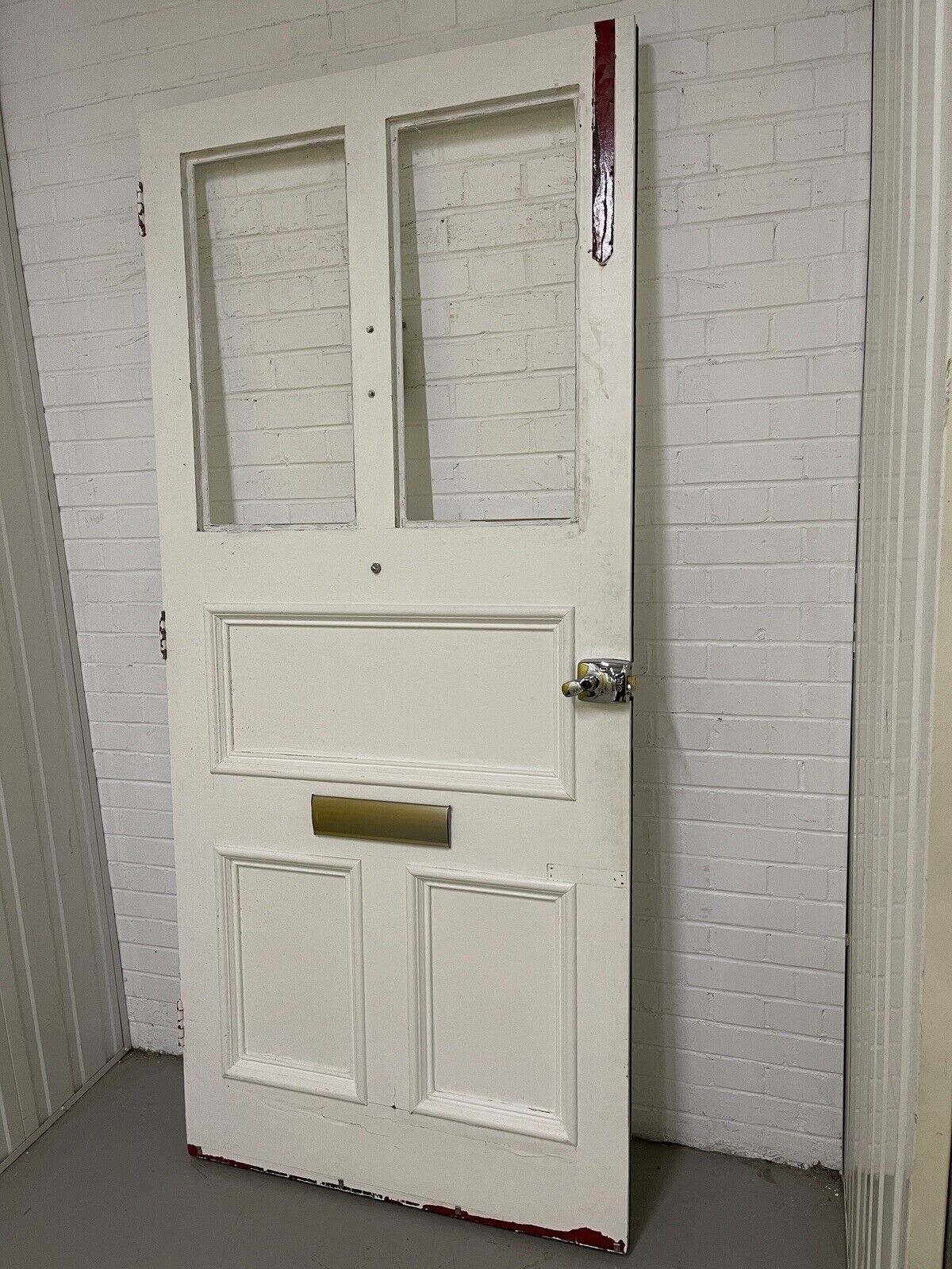 Reclaimed Victorian Edwardian Wooden Panel External Front Door 2050 x 1112mm