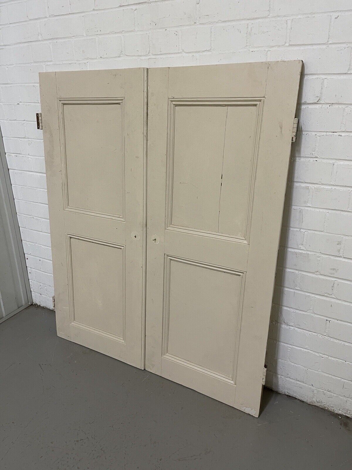 Reclaimed Pine Victorian Alcove Cupboard Doors Inter-locking 1020 x 1195mm