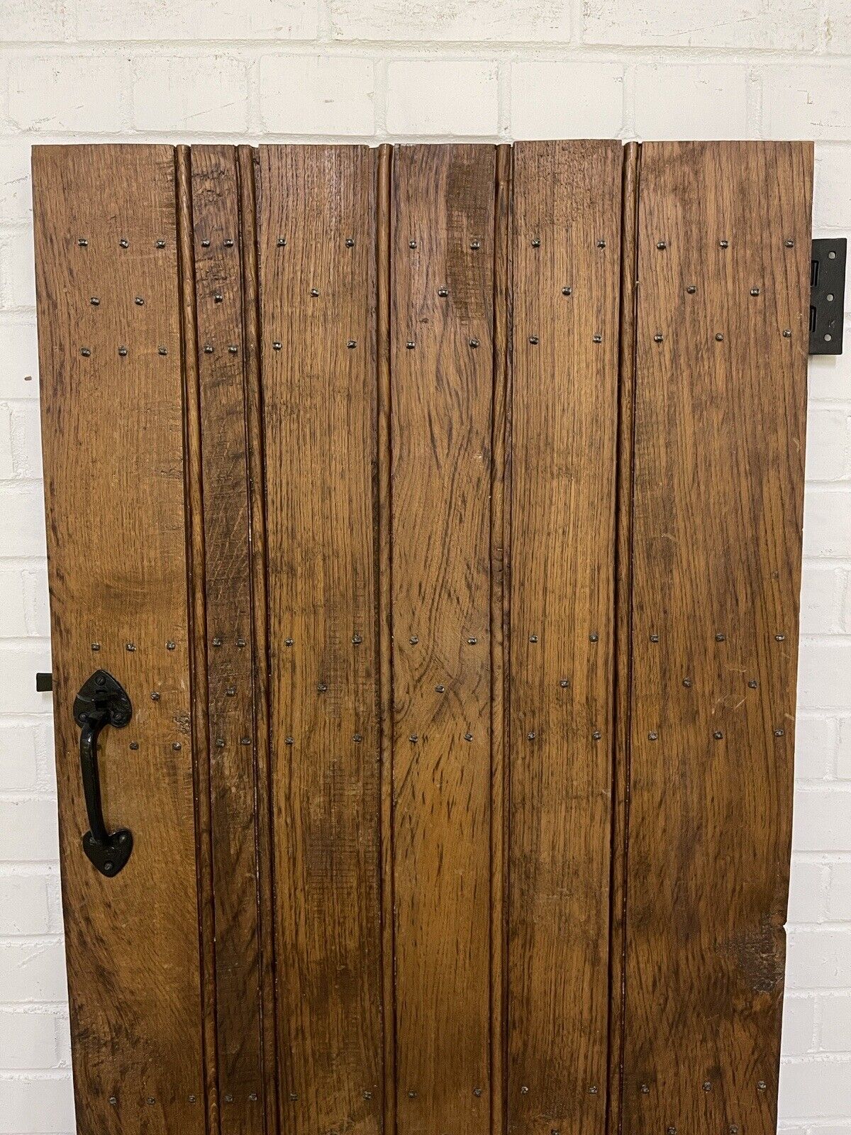 Reclaimed Oak Old Handmade Studded Ledge and Brace door 1838 x 680mm